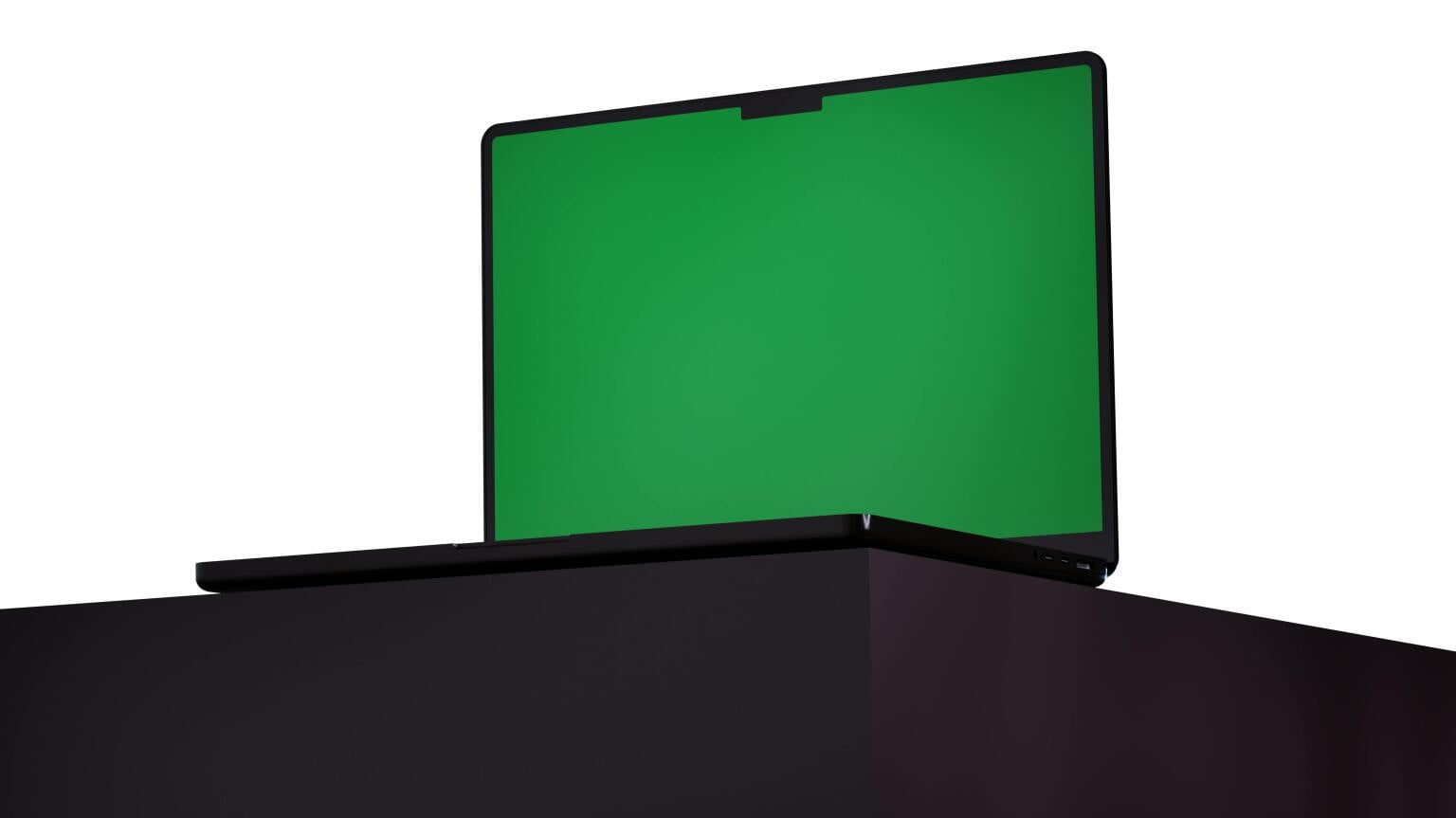 Laptop on desk