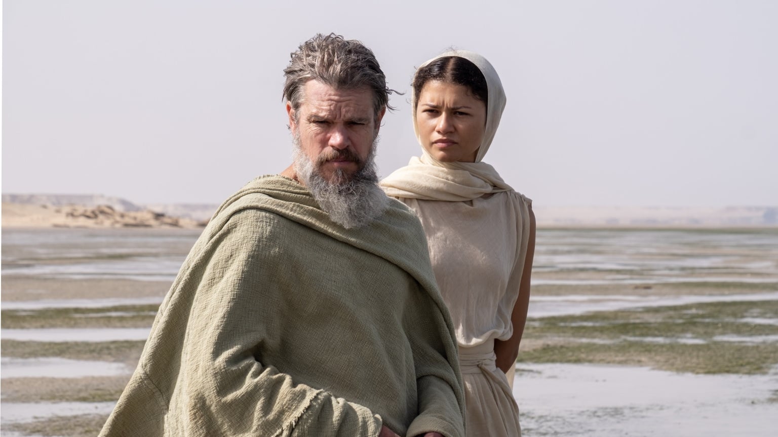 Matt Damon and Zendaya in "The Odyssey."