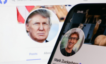 Donald Trump and Mark Zuckerberg on Facebook