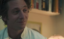 Jeremey Allen White, playing Carmen "Carmy" Berzatto, smiles. 