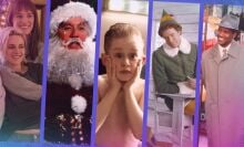 A composite of movie stills from holiday movies. 