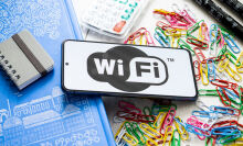 WiFi logo on a phone screen