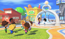 Gathering of Mii's at the island's center