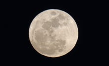 The moon in the sky.