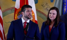 Florida Attorney General James Uthmeier speaks during a ceremony
