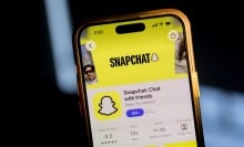 Snapchat app appears on a smartphone. 