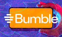 bumble logo on phone