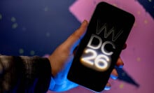 iphone with WWDC 26 embedded in the screen