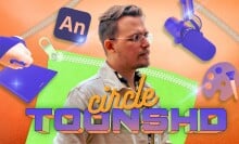 Circle Toons HD surrounded by the tools of his trade. 