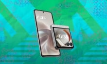 Motorola Razr on composite background
