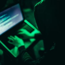 Hacker at laptop