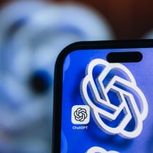 ChatGPT app logo seen on a smartphone. 