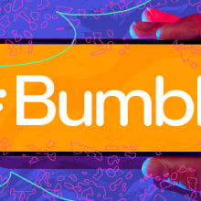 bumble logo on phone