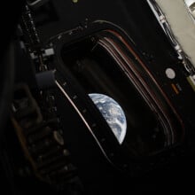 Artemis II mission flying by Earth 