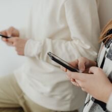 Phones in hand