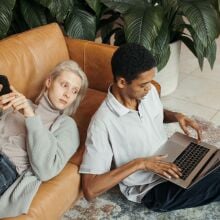 Couple on devices