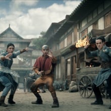 Miya Cech, Kiawentiio, Gordon Cormier, Ian Ousley, and Maria Zhang in "Avatar: The Last Airbender."