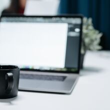 Laptop on desk