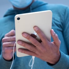 User holding an iPad