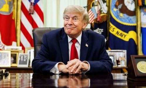US President Donald Trump during a Presidential memorandum signing in the Oval Office of the White House.