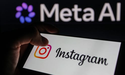 Meta AI and Instagram logos
