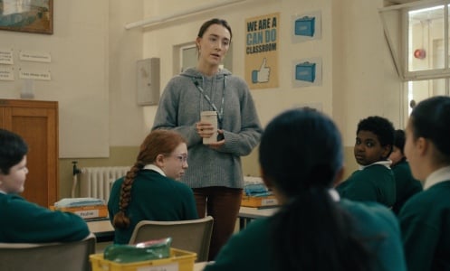 Saoirse Ronan in a still from the film "Bad Apples."