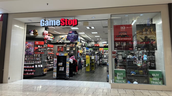 Gamestop store inside a mall