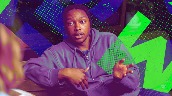 Stylized composite of Josh Johnson's interview with Mashable