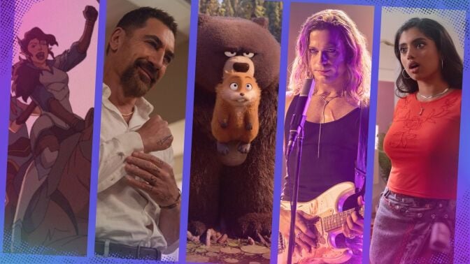 A composite of images from film and TV streaming this week.