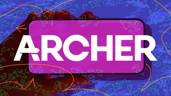 archer logo on phone