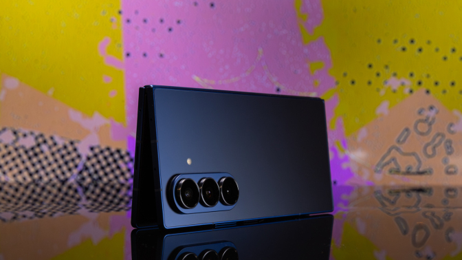close-up view of samsung galaxy z fold 7