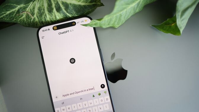 Phone and leaf