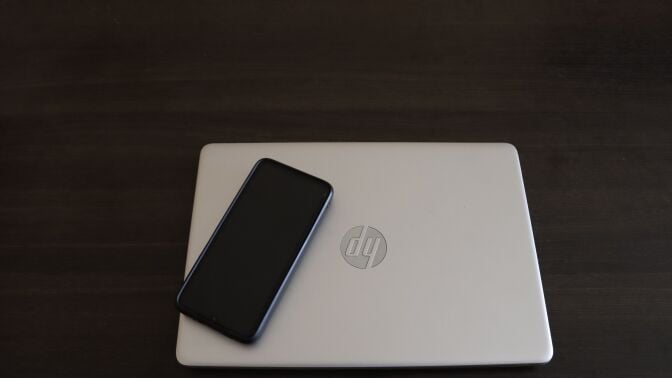 Phone and laptop