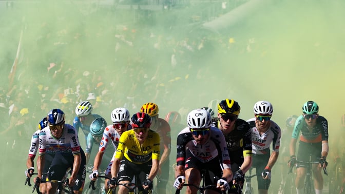 Remco Evenepoel, Tadej Pogacar, and Jonas Vingegaard