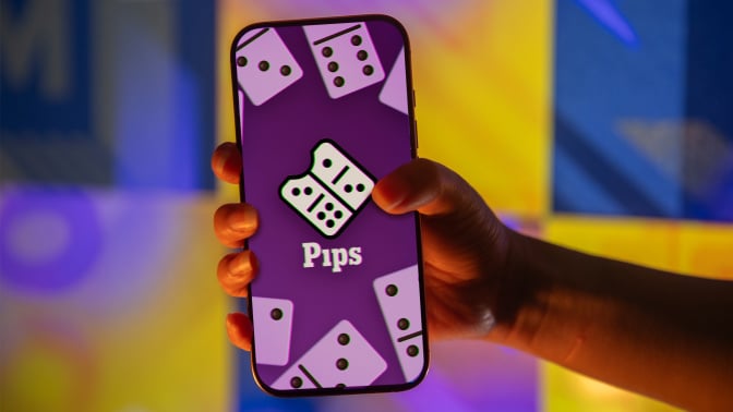 A phone with the Pips logo.