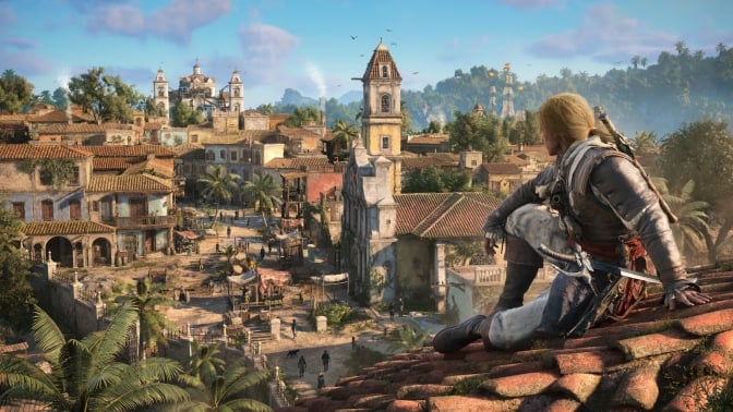 Edward Kenway looking over Havana in "Black Flag Resynced"