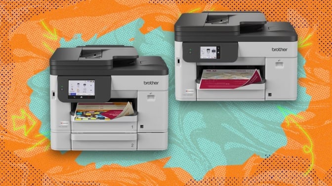 Brother’s new INKvestment printer lineup on composite background