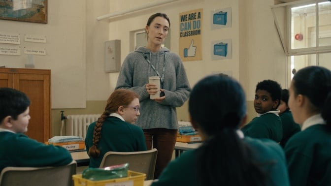 Saoirse Ronan in a still from the film "Bad Apples."