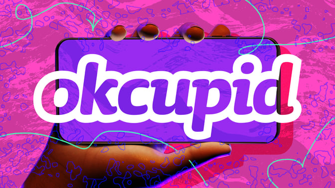phone with OKCupid logo