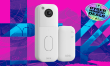 blink video doorbell on abstract background