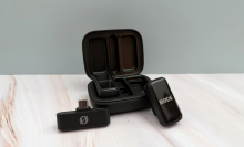 rode wireless micro case and microphones on table