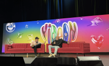 Antony Gordon in conversation with Larry Namer at VidCon Anaheim 2026.