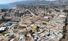 A view of the Palisades fire zone following an arrest in Florida.