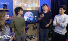 Three brothers being interviewed