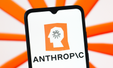 The Anthropic logo on a smartphone.