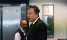 Elon Musk at the Ronald V. Dellums Federal Building on April 28, 2026.