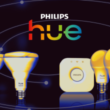 philips hue logo above philips hue smart light products