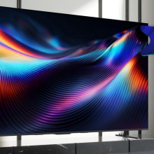 Toshiba z670r tv on display in room with sale sticker in corner
