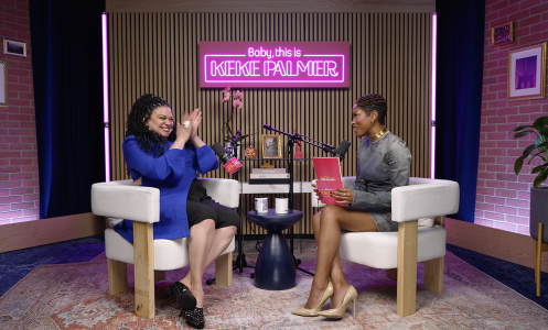 Keke Palmer interviewing Michelle Buteau.