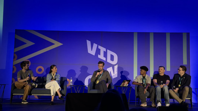 Panelists on a VidCon 2026 panel